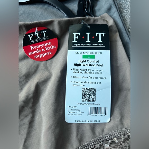 Women's Lace High-Waist Panties - Gray and Brown - Picture 3 of 5